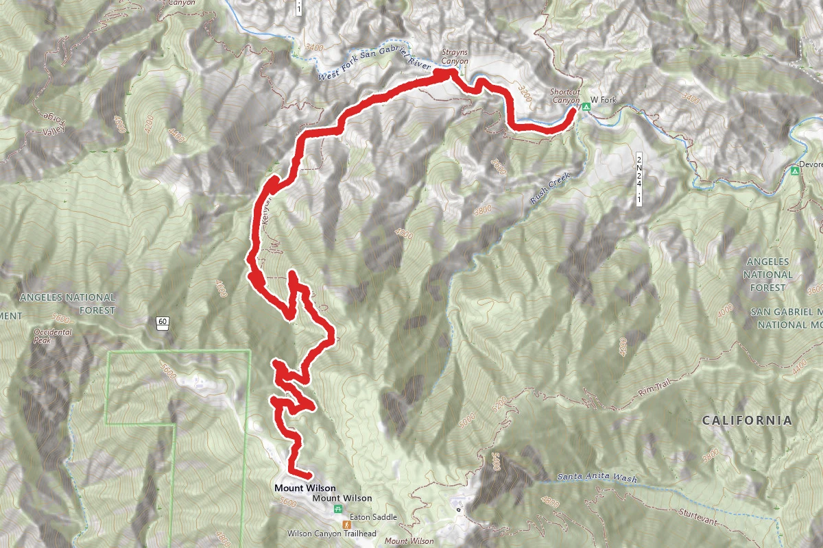 West Fork San Gabriel River via Kenyon Devore Trail