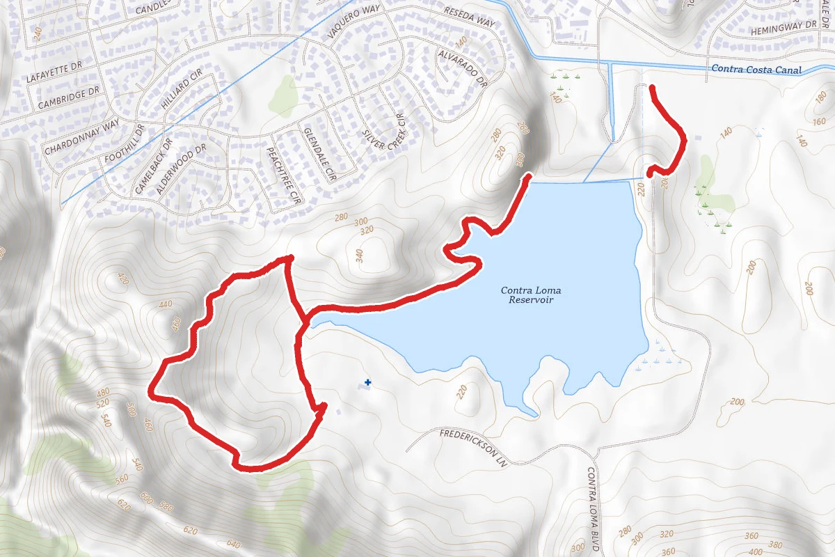 Antioch Community Park, East Shore, West Shore, Ridge, Lake View Trails