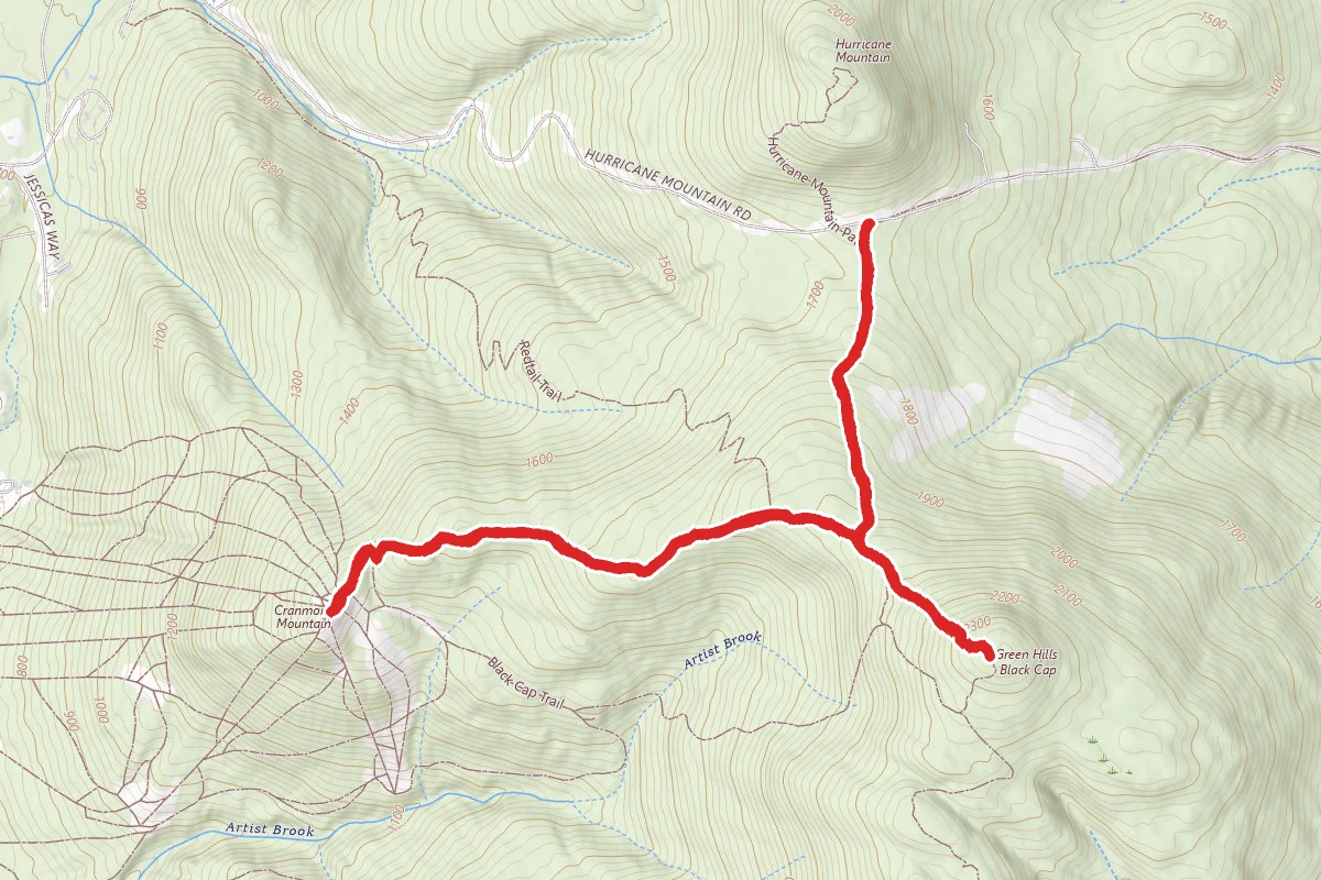 Black Cap and Cranmore Mountain via Black Cap Trail