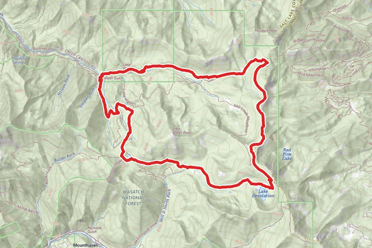 Desolation Lake & Dog Lake Loop via Wasatch Crest Trail