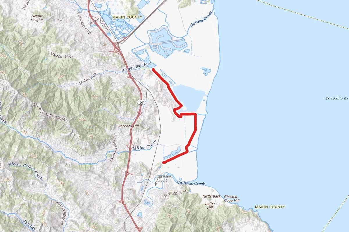 San Francisco Bay Trail to Hamilton Field Path