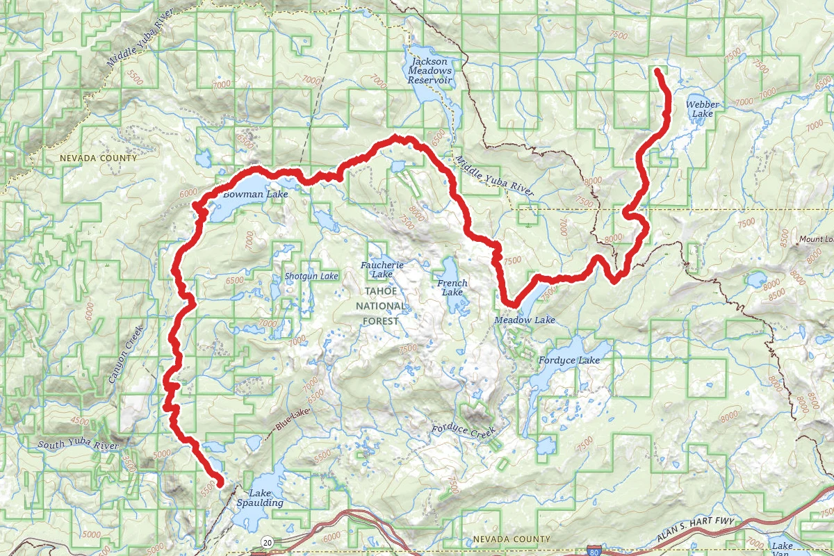 Bowman Road and Meadow Lake Road to Henness Pass