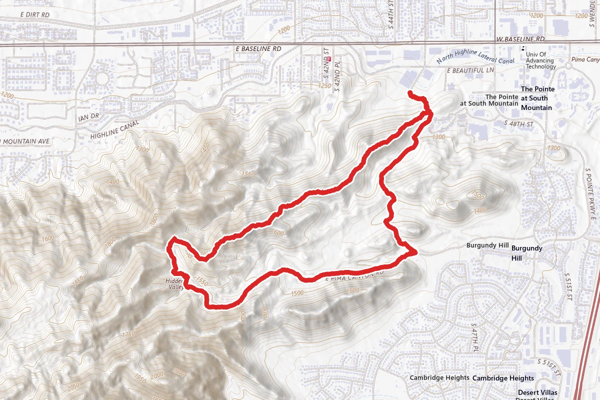 Ridgeline and Pima Wash Trail Loop