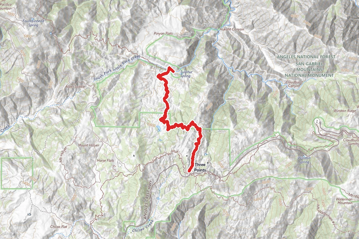 Three Points to Sulfur Springs