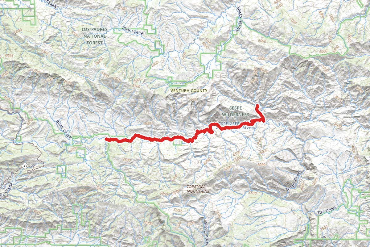 Sespe River Trail To Sespe Hot Springs