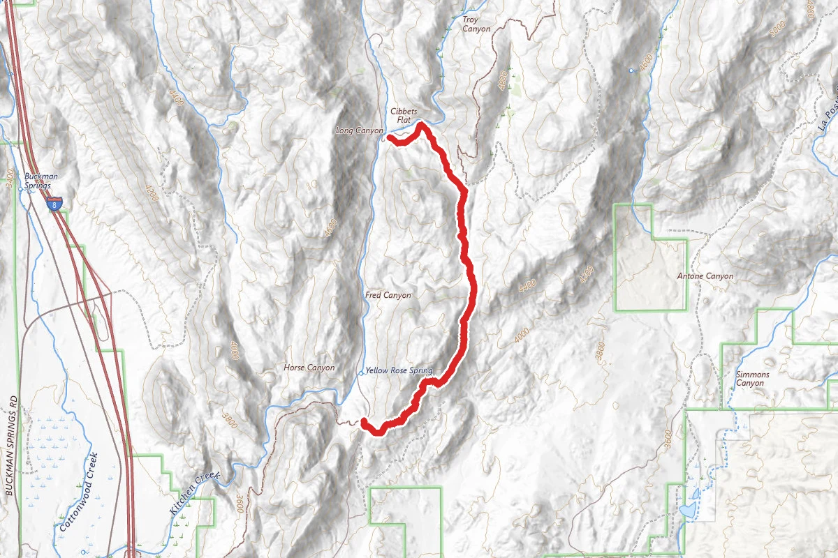 Cibbets Flat Campground to Kitchen Creek Road via Pacific Crest Trail