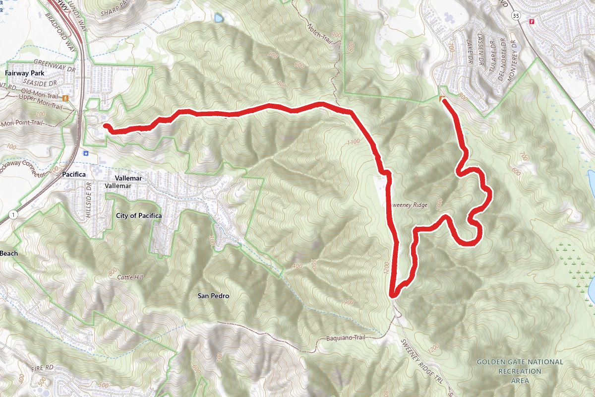 Sweeney Ridge Trail via Sneath Lane