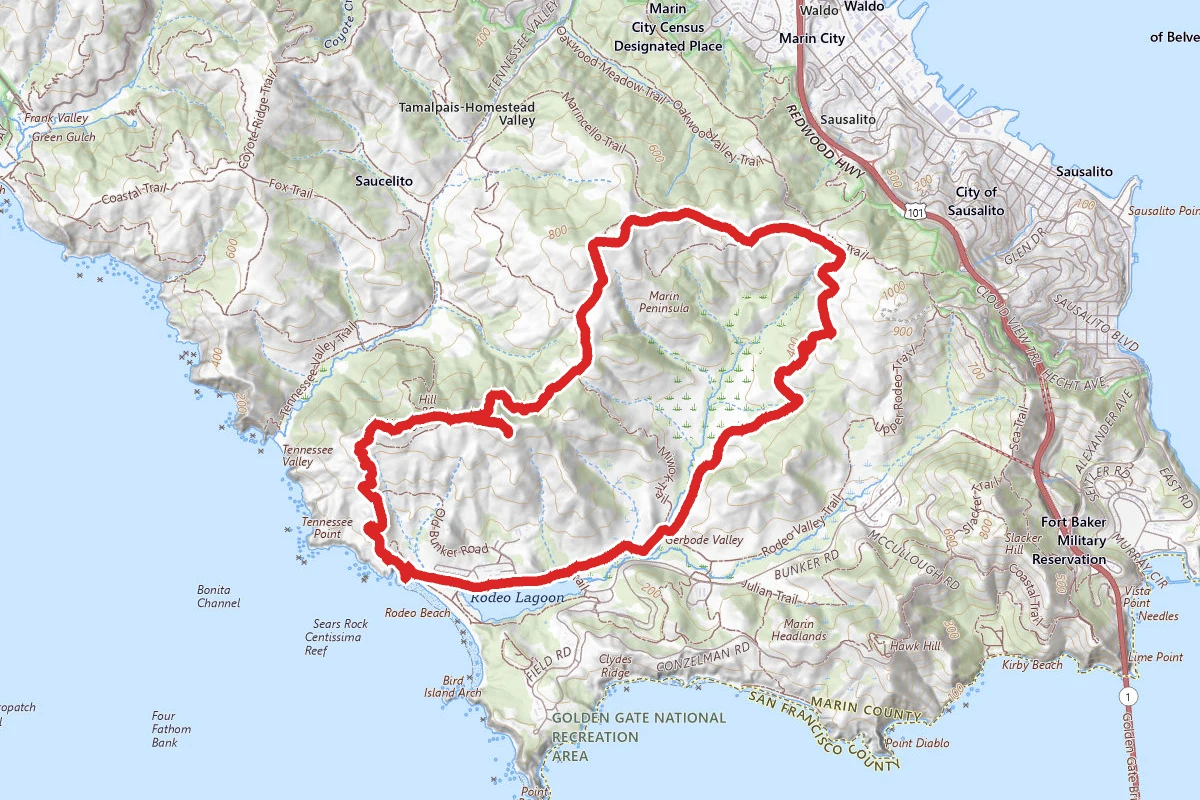 Coastal Trail to Bobcat Trail Loop