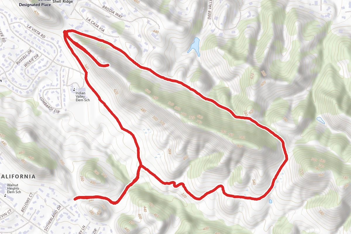 Fossil Hill, Briones to Mt. Diablo, Ginder Gap, and Coral Spring Loop