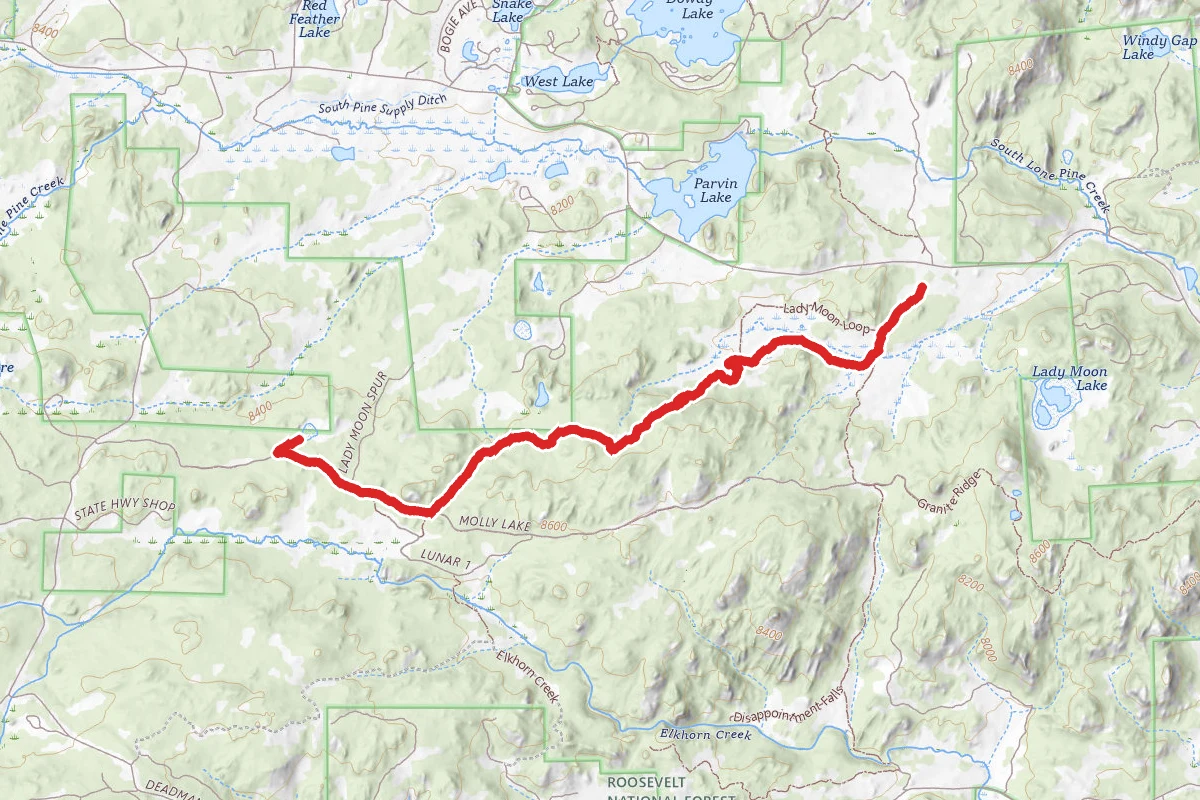 Molly Moon Trail to Molly Lake