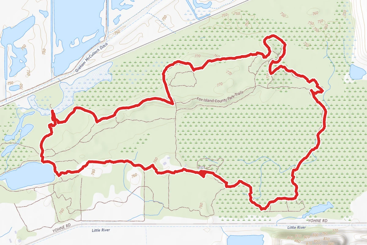 Fox Island Full Loop route map