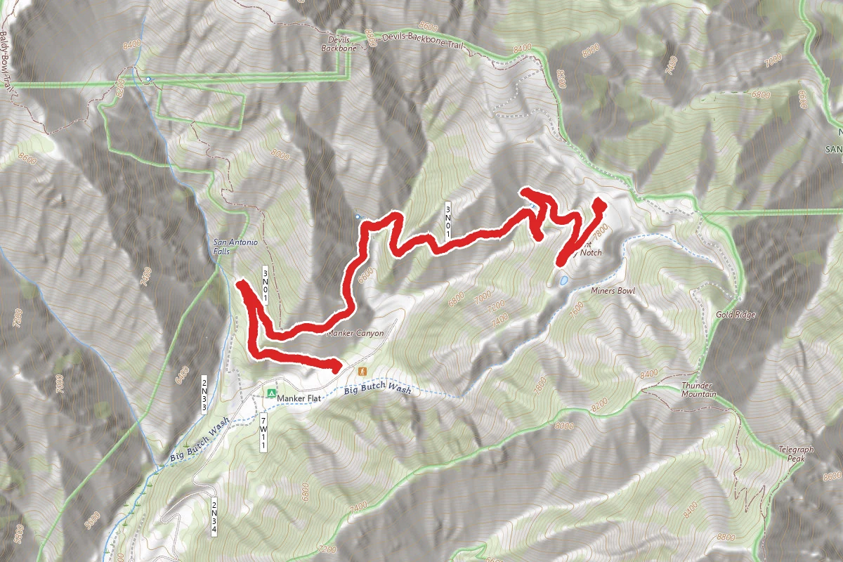 Mt. Baldy Notch via Bentley's Dream