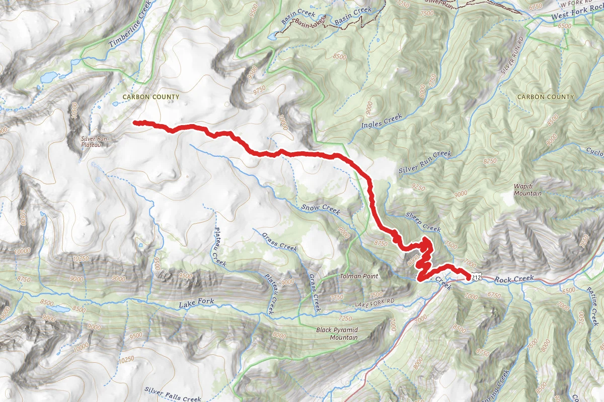 Beartrack Trail to Silver Run Plateau