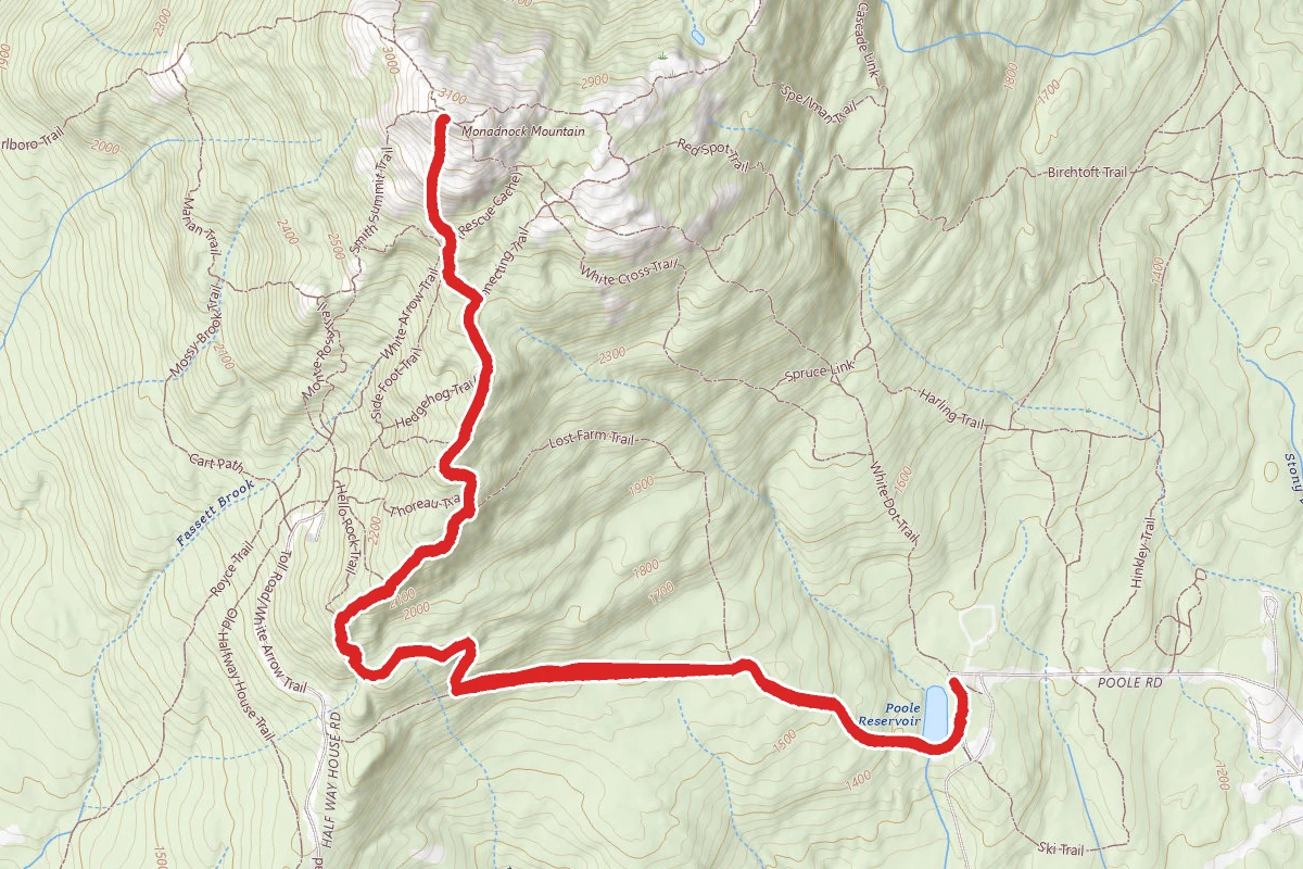 Mount Monadnock via Parker Trail and Cliff Walk