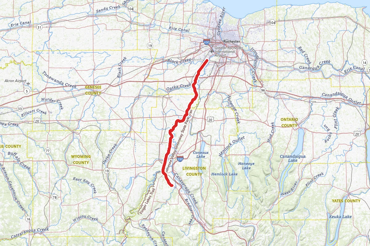 Genesee Valley Greenway Trail Scottsville Branch