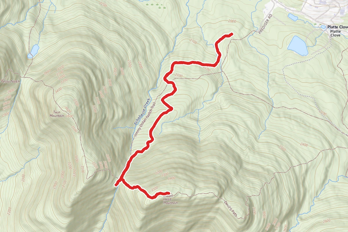 Indian Head Summit and Jimmy Dolan Notch Overlook Trail