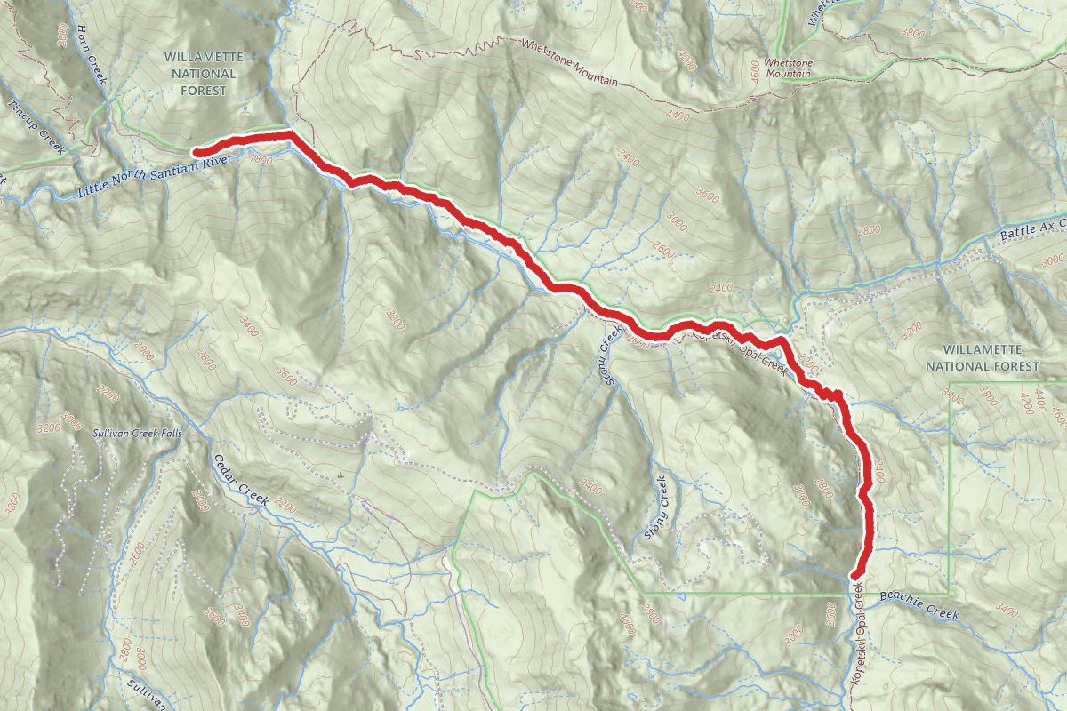 Opal Creek to Cedar Flats