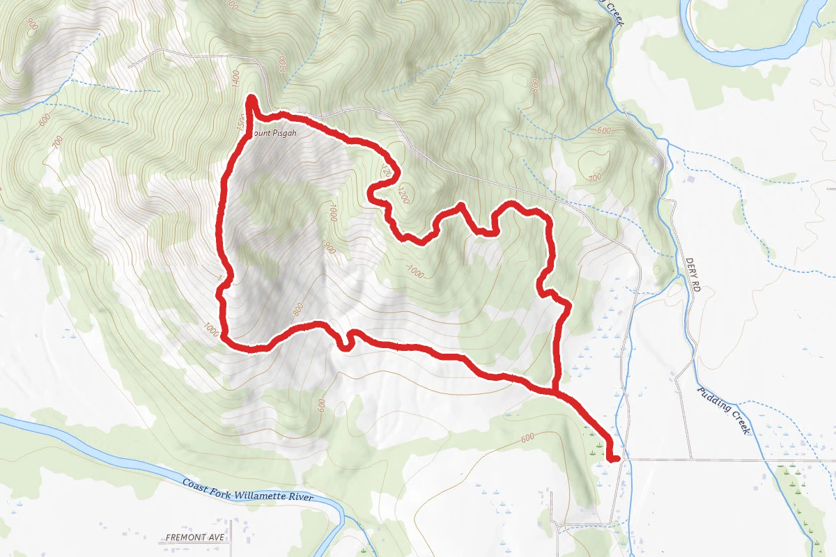 Dery's South Summit Trail, Mount Pisgah, and Beistel's East Summit Trail Loop
