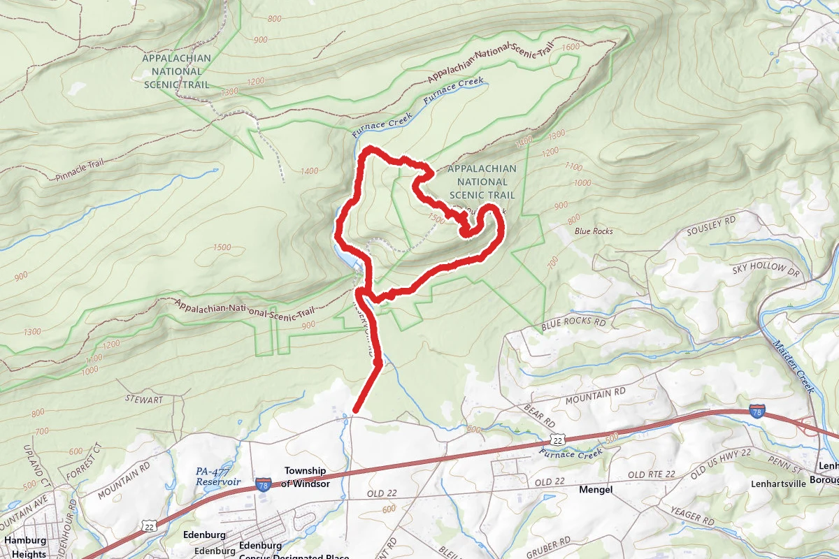 Pulpit Rock, Red Trail, and Furnace Creek Trail Loop
