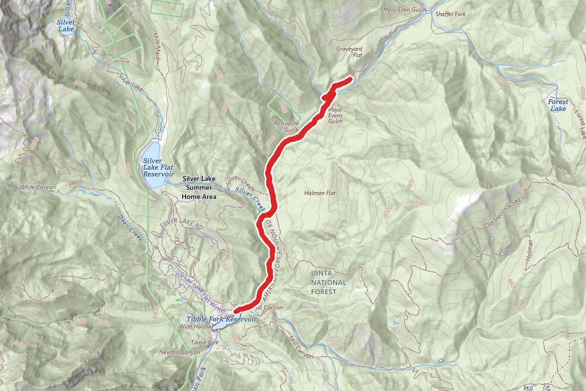 Graveyard Flat via American Fork Canyon Road