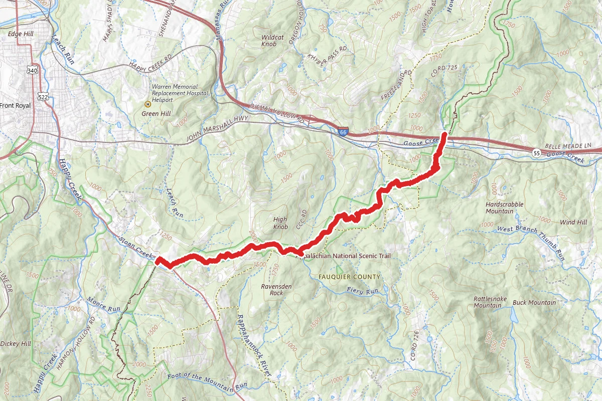 Petersburg to Lake Front Royal via Appalachian Trail