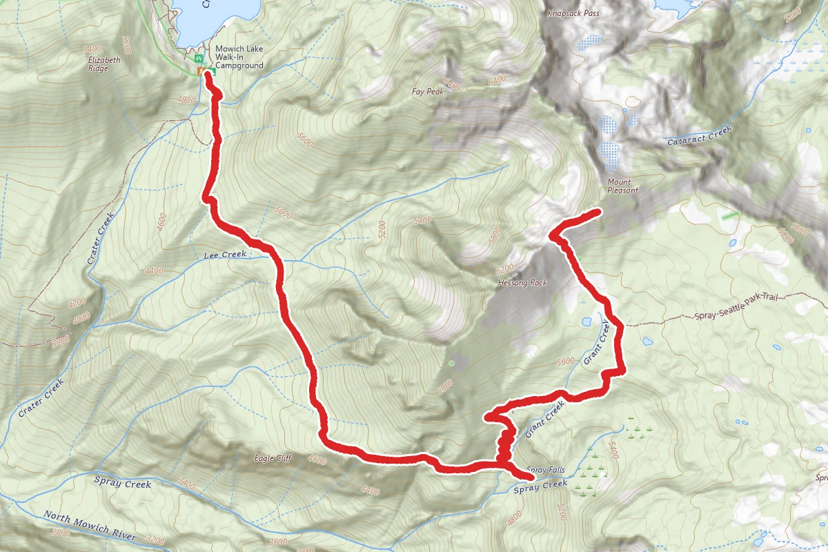 Spray Park Trail to Mount Pleasant
