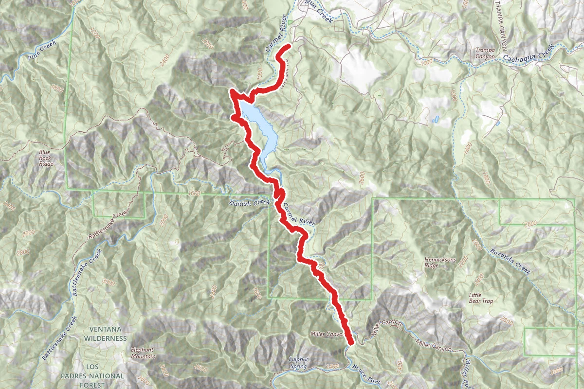 Carmel River Trail to Carmel River Camp
