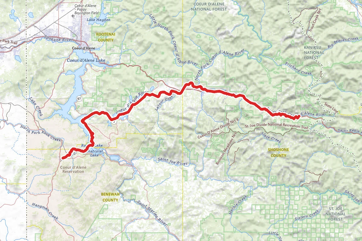Trail of the Coeur d' Alenes