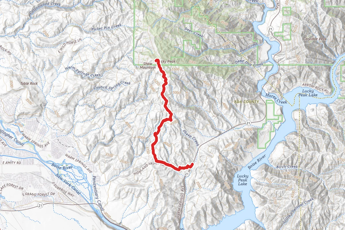 Shaw Mountain (Lucky Peak)