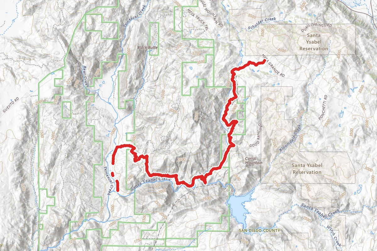 Black Canyon and Pamo OHV Road