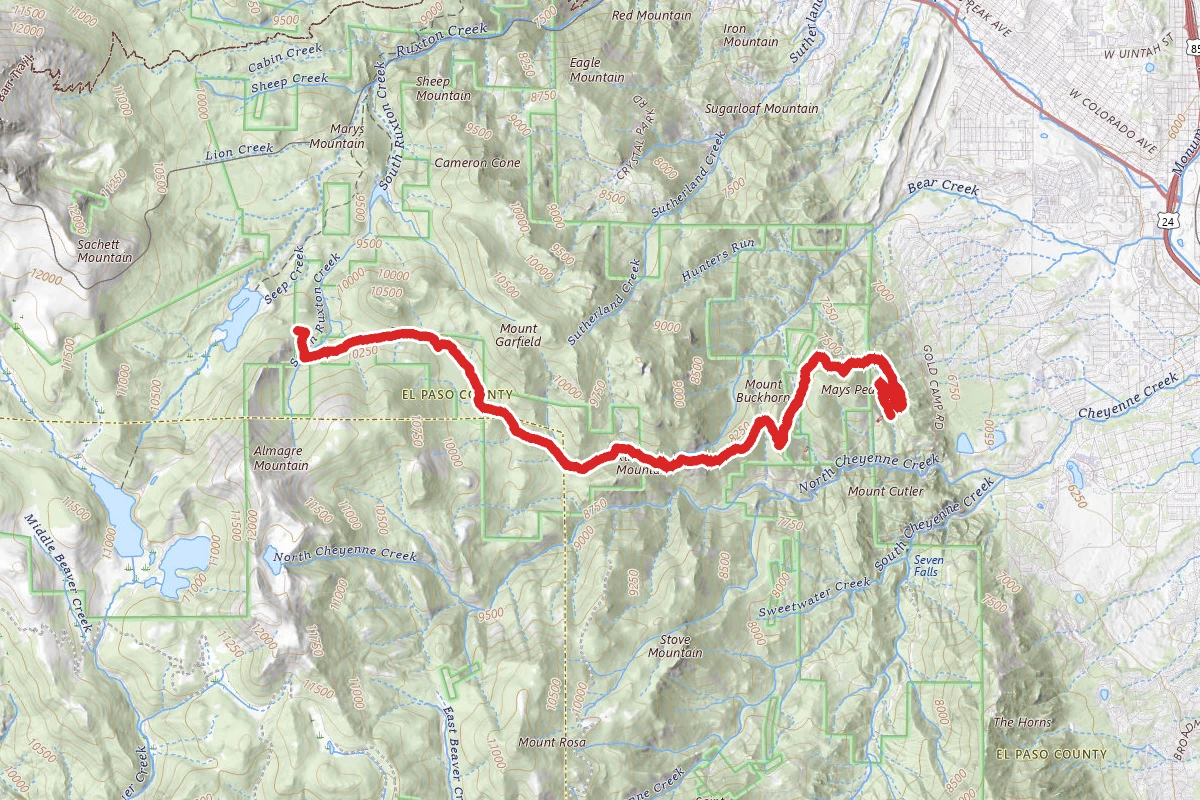 Cap'n Jacks Trail to Jones Park and Bear Creek Trail