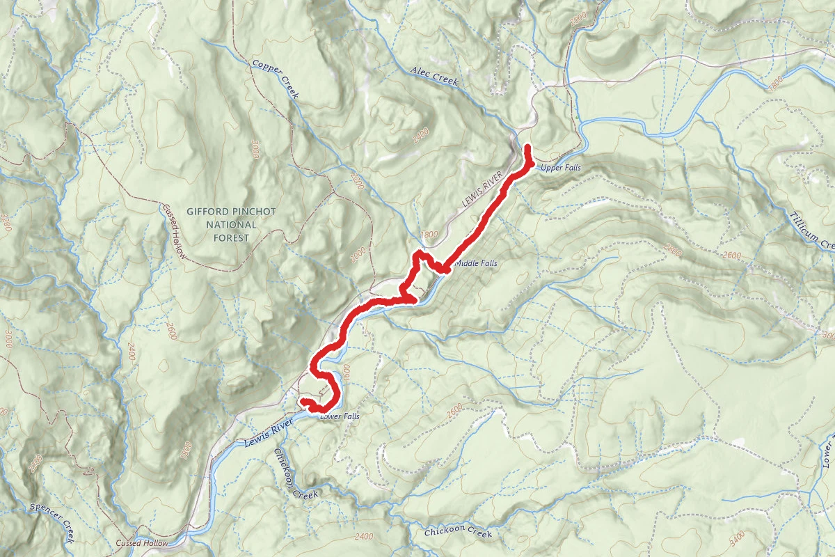 Lewis River Falls Trail