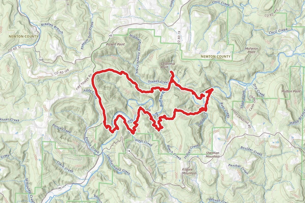 Ponca Wilderness and Buffalo National River Loop
