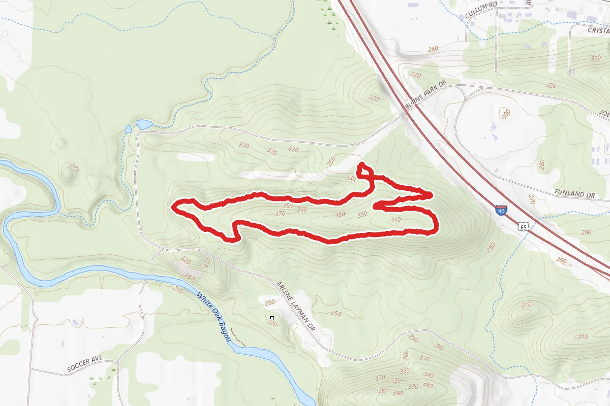 Burns Park Red Loop Trail