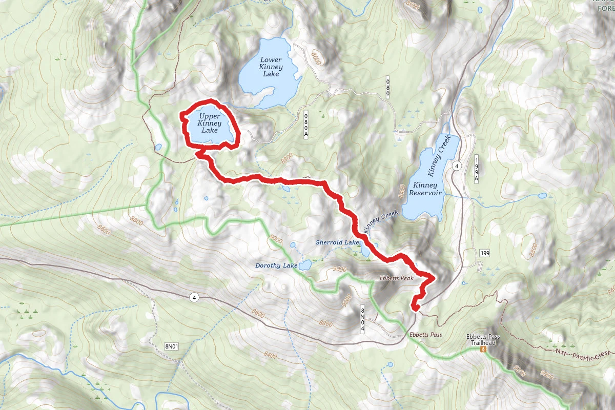 Upper Kinney Lake Via PCT