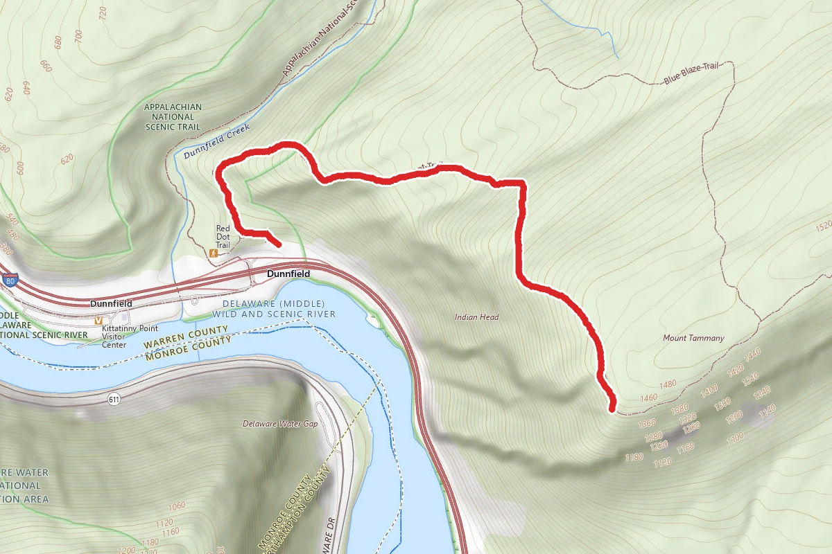 Mount Tammany via Red Dot Trail
