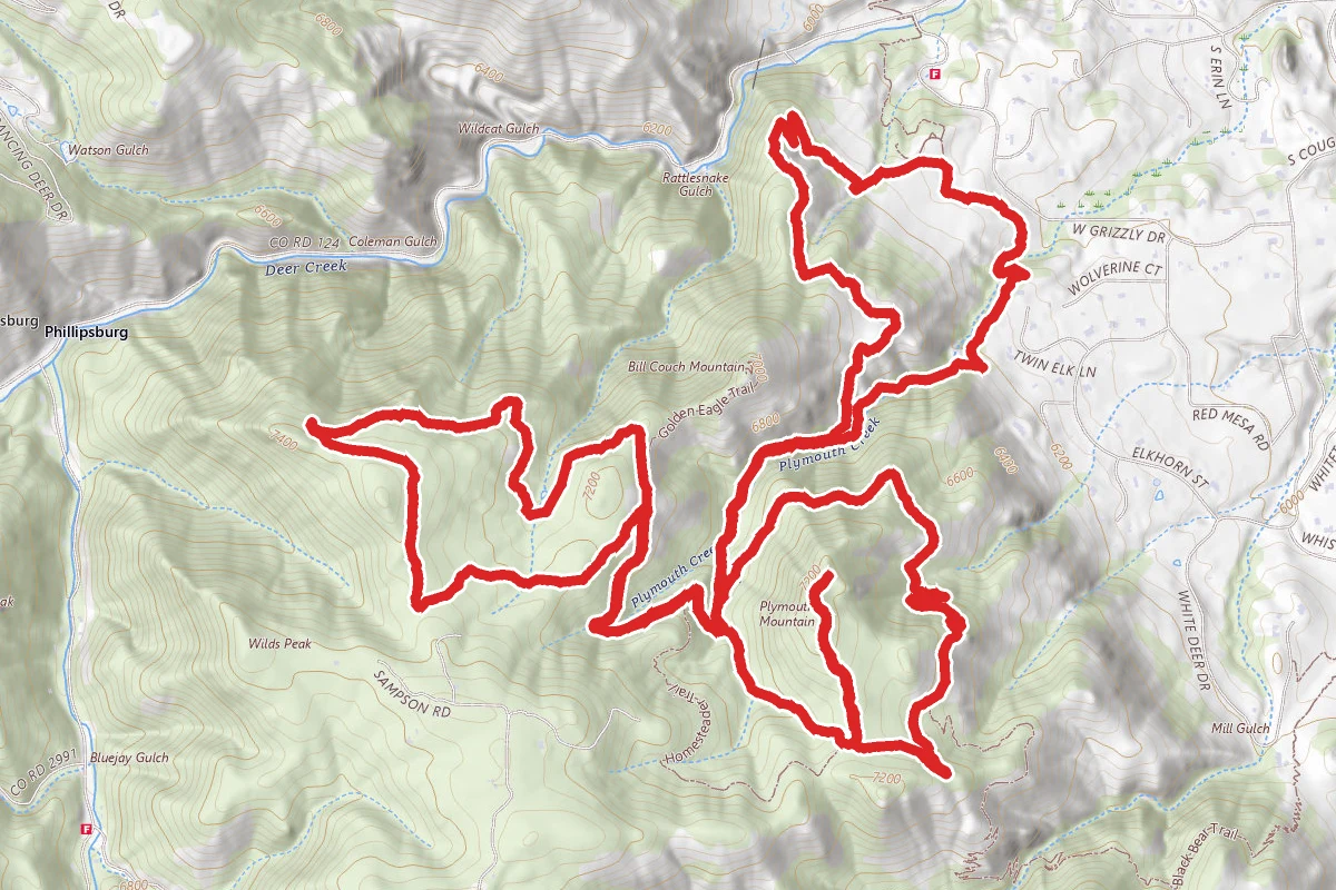 Meadowlark, Red Mesa, Plymouth Creek and Mountain Loop