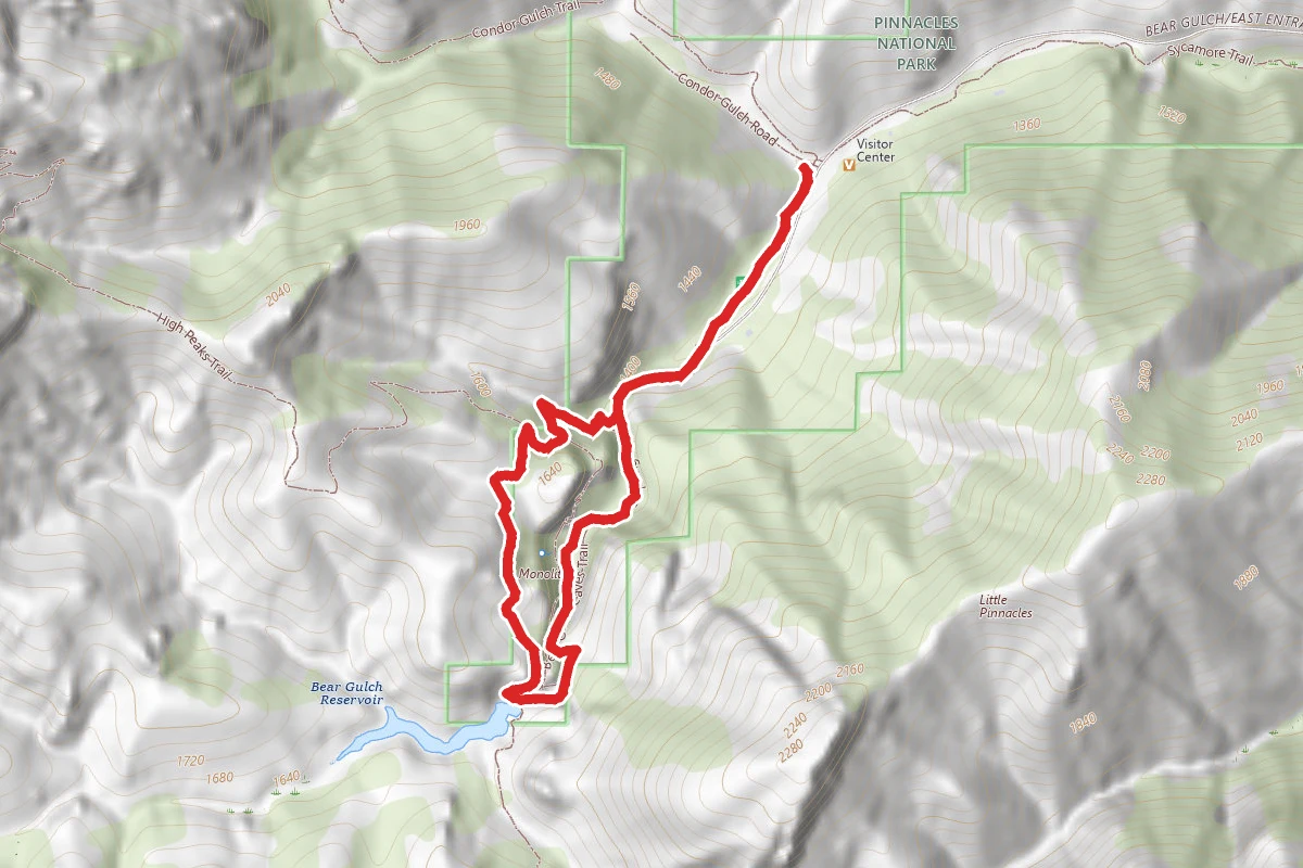 Bear Gulch Day Use Area to Reservoir via Rim Trail