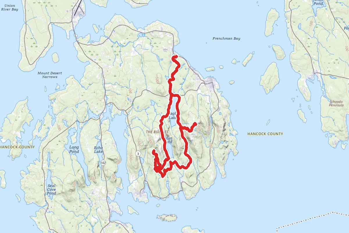 Witch Hold Pond, Eagle Lake and Around Mountain Carriage Road