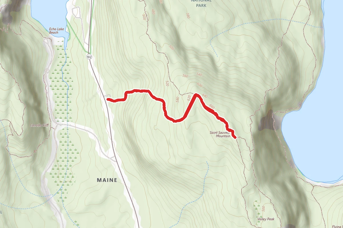 Ledge Trail to Saint Sauveur Trail