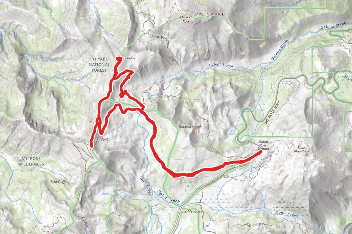 Relay Peak and Mount Houghton Trail