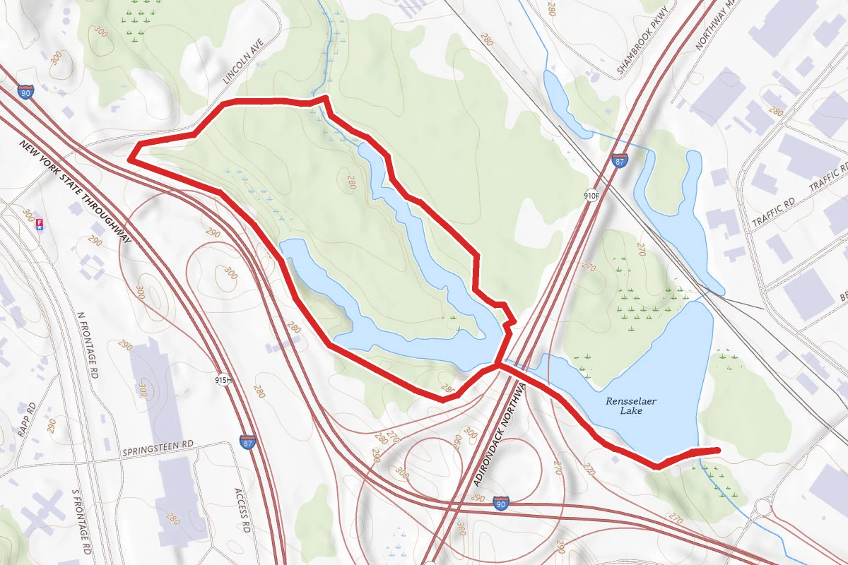 Rensselaer Lake Loop via Rapp Barren's Red Trail