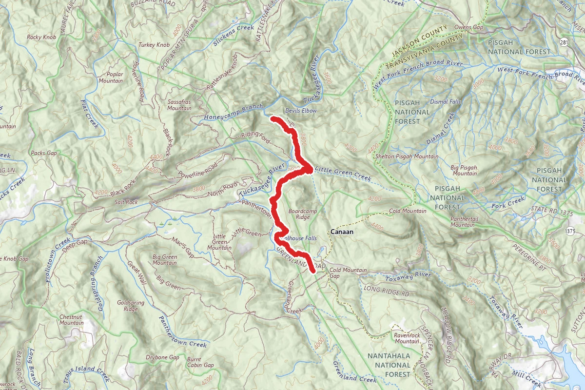 Red Butt Falls via Devil's Elbow Trail