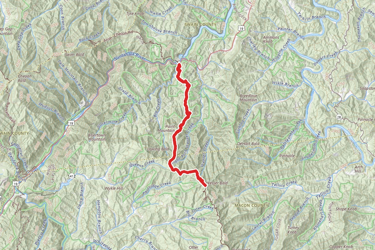 Wesser Bald via Appalachian Trail
