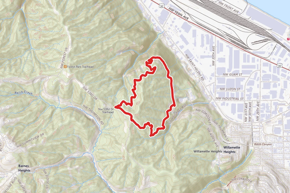 Northwest Leif Erikson Drive and Keil Trail Loop