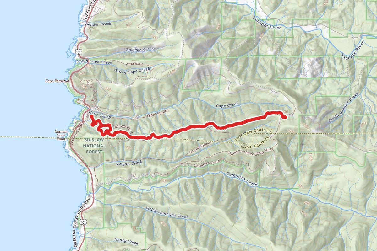 Cooks Ridge Trail via Discovery Loop Trail