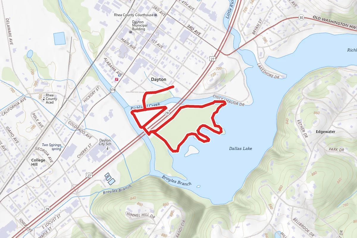 Swinging Bridge Park Walking Trail