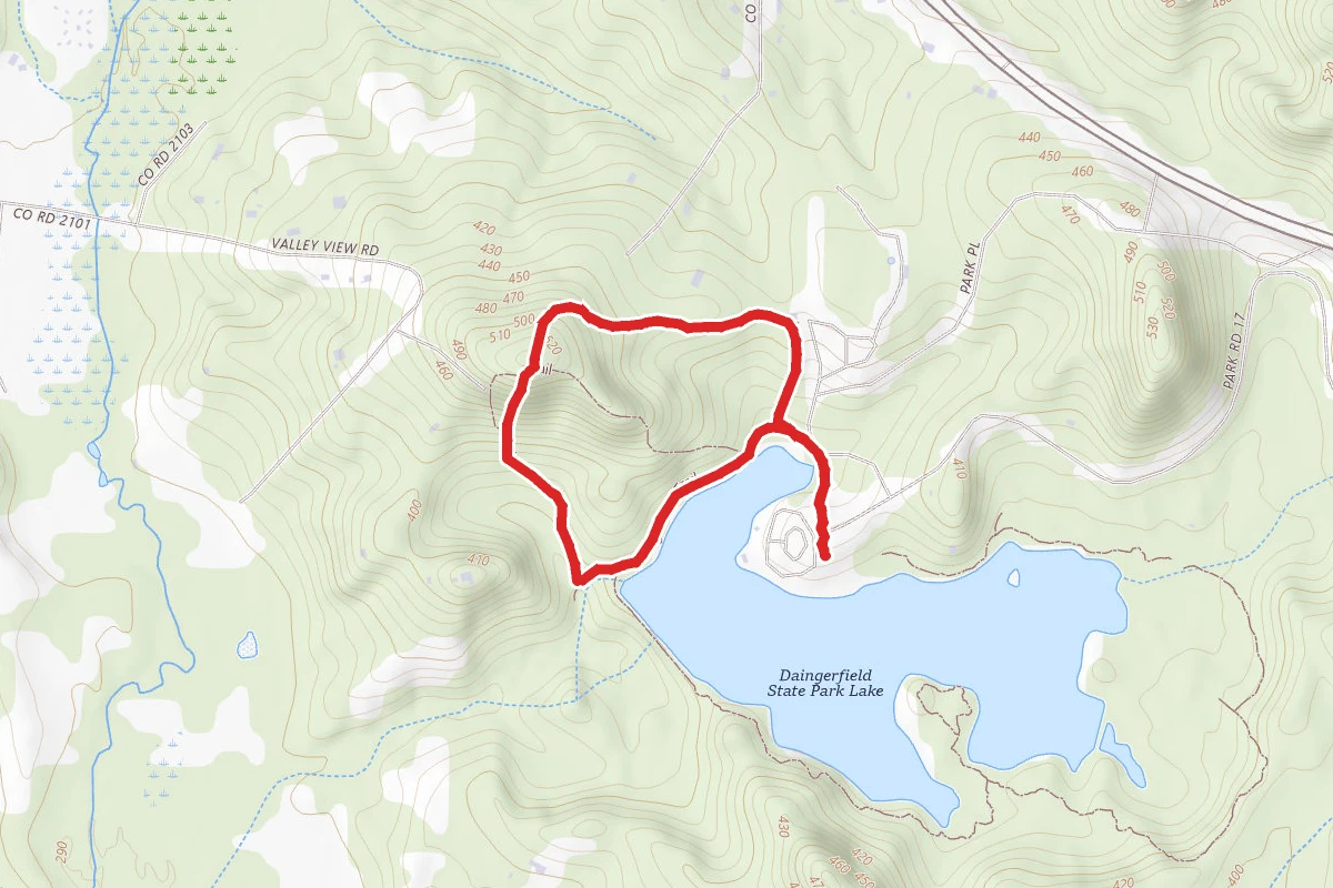 Mountain View Trail to Rustling Leaves Loop