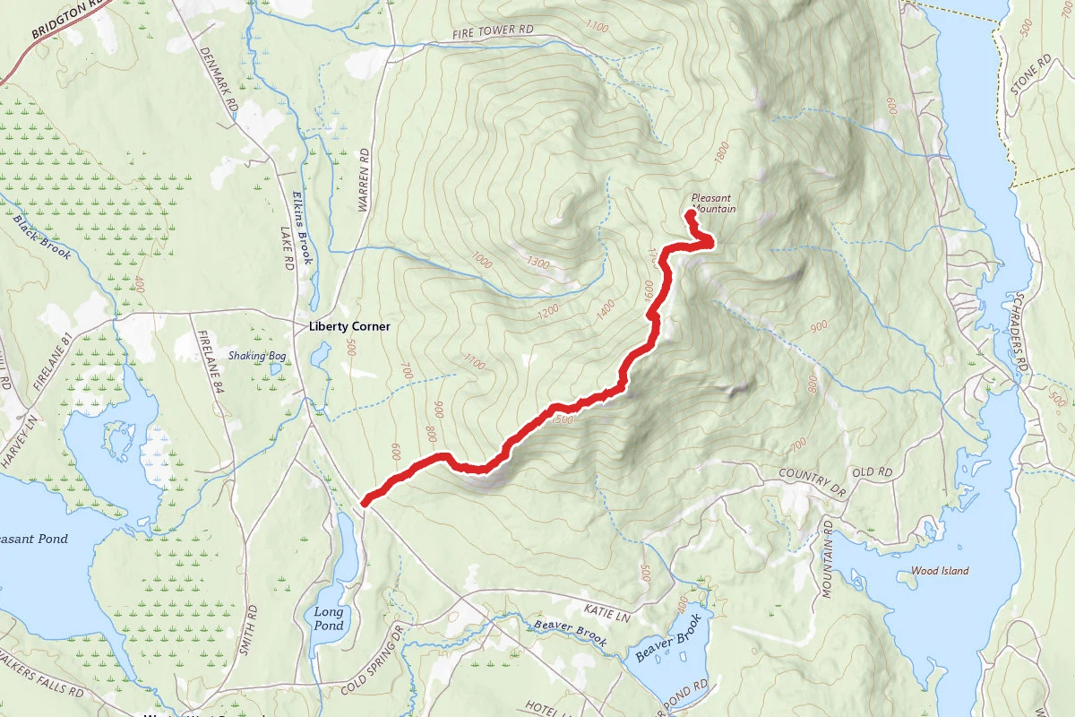 Pleasant Mountain via Southwest Ridge Trail
