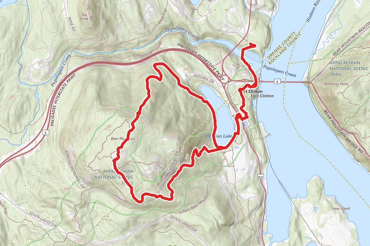 Bear Mountain Loop via Twin Forts